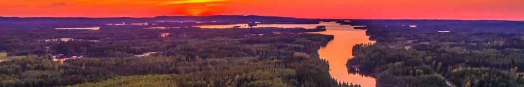 Природа Финляндии на закате