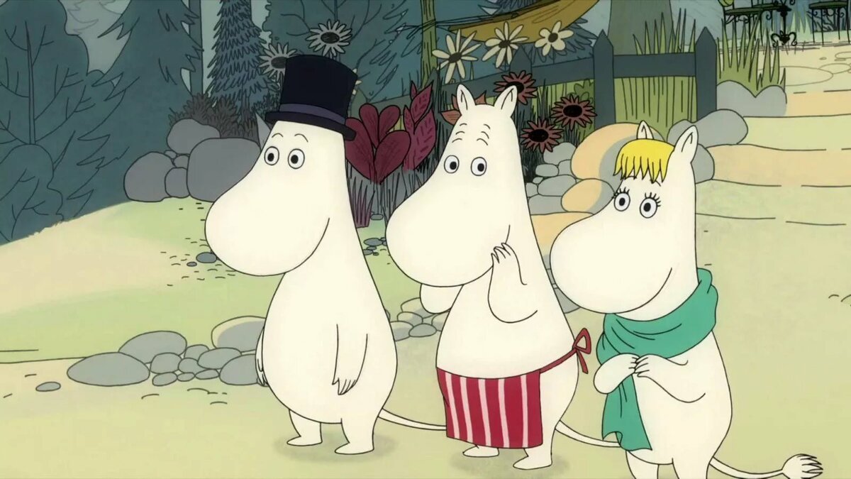 Кадр из мультфильма "Приключения Муми-троллей"