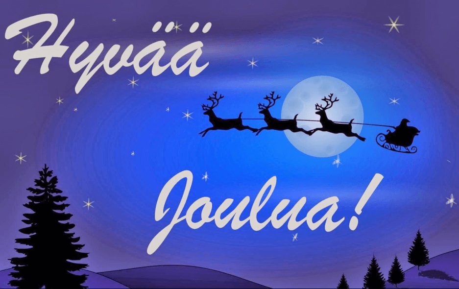 Открытка с Рождеством на финском языке