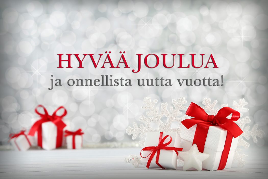 Открытка на финском с Новым годом и Рождеством