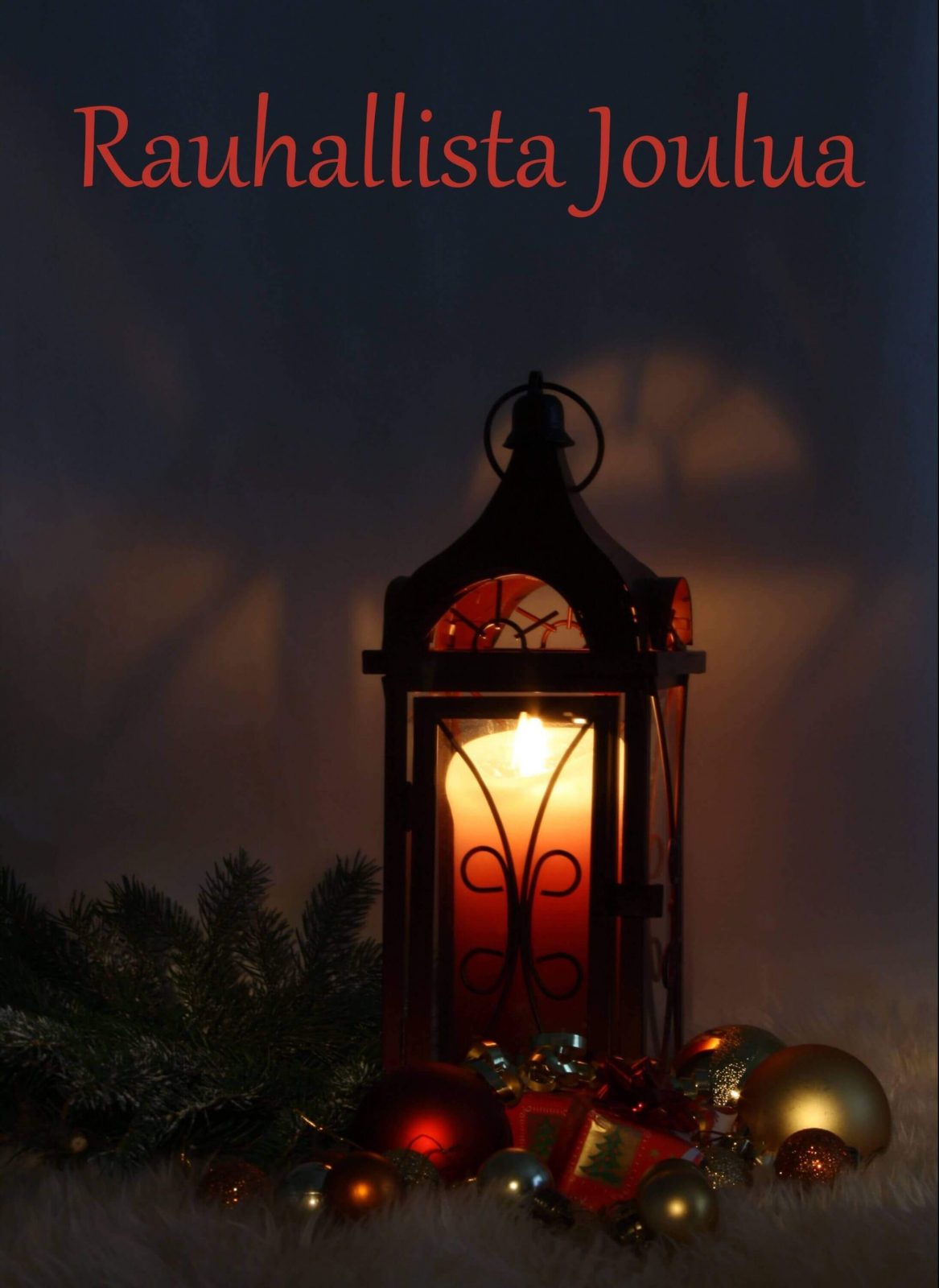 Финская рождественская открытка со свечой