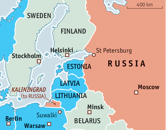 Россия и Финляндия на карте