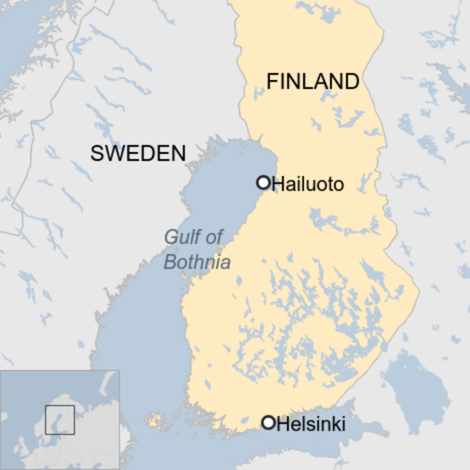 Швеция и Финляндия на карте
