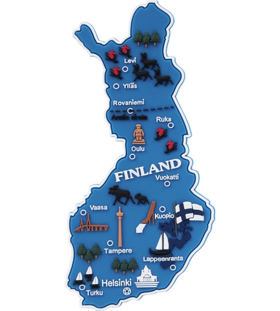туристическая карта Финляндии