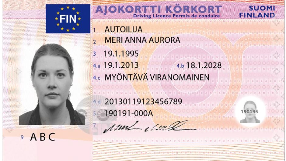 финское водительское удостоверение