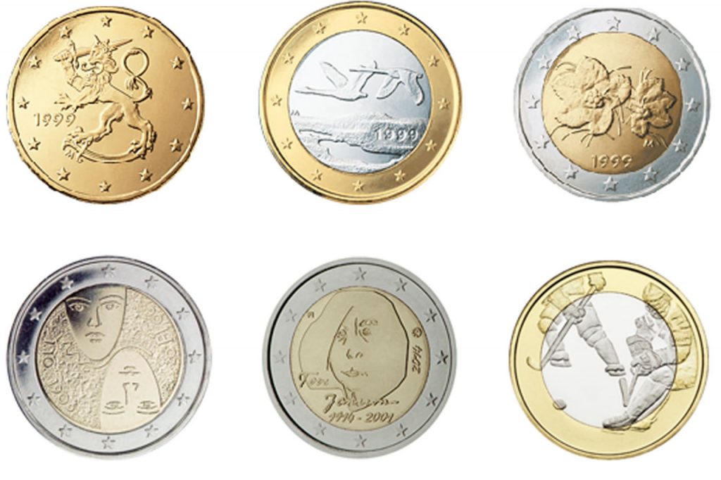 монеты евро Финляндия